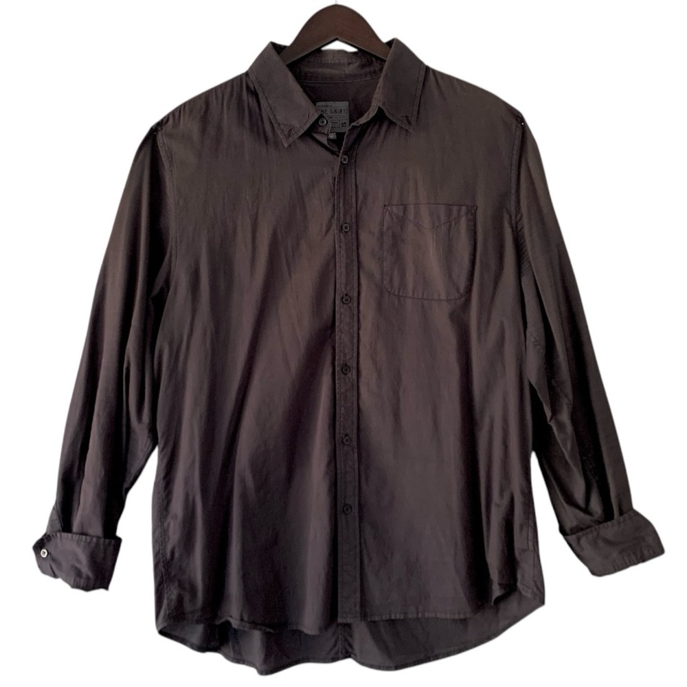 The Shirt Men's Long Sleeve, XL, 100% Cotton, Military Brownish Grey